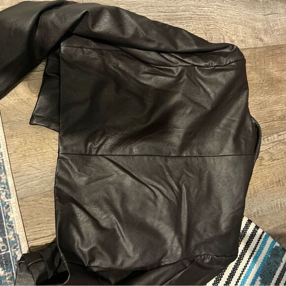 Naked Wardrobe Crop Faux Leather Jacket M - Picture 11 of 12